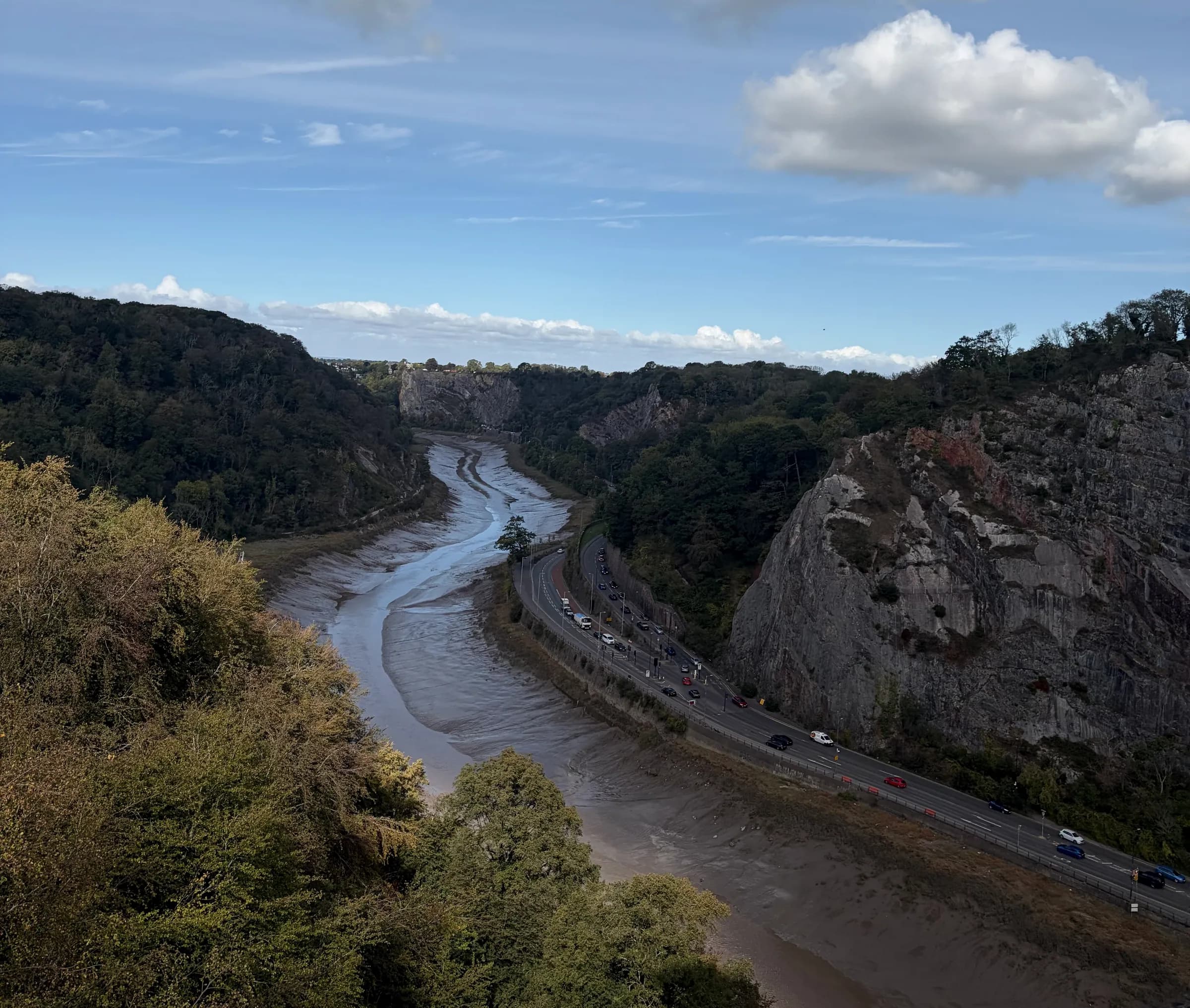 The Avon Gorge seen from the Clifton Suspension Bridge