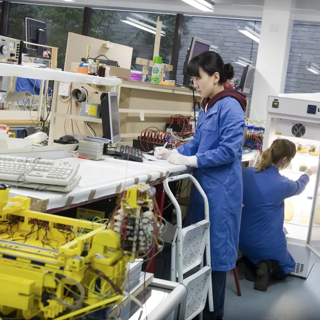 Engineers at work in a Bristol Robotics Laboratory workshop