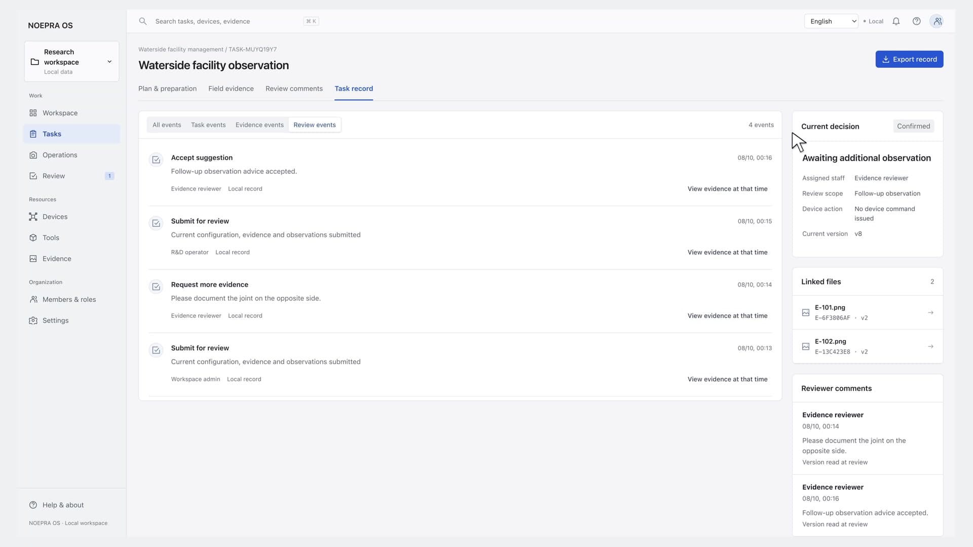 NOEPRA OS · Task record